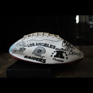 Cliff Branch & Louis Murphy Los Angeles Raiders Autographed White Panel Football